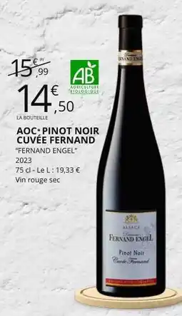 E.Leclerc AOC* PINOT NOIR CUVÉE FERNAND offre