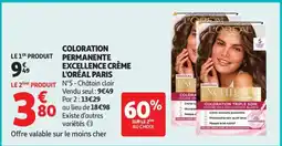 Auchan COLORATION PERMANENTE EXCELLENCE CRÈME L'ORÉAL PARIS offre