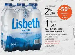 E.Leclerc Eau de Source Lisbeth Nature offre