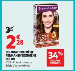 Auchan COLORATION CRÈME PERMANENTE EUGÈNE COLOR offre