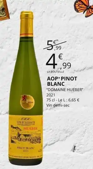 E.Leclerc AOP* PINOT BLANC offre