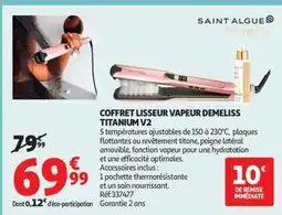 Auchan Coffret Lisseur Vapeur Demeliss Titanium V2 offre