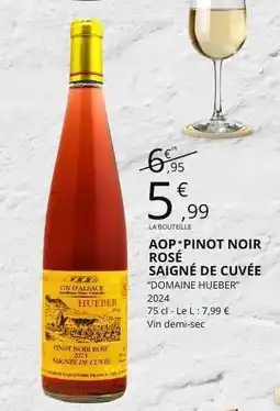 E.Leclerc AOP PINOT NOIR ROSÉ SAIGNÉ DE CUVÉE offre