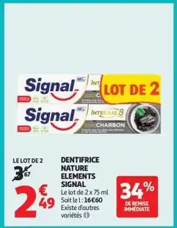 Auchan Dentifrice Nature Éléments Signal offre