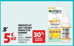 Auchan SÉRUM ÉCLAT ANTI-TÂCHES SKINACTIVE GARNIER offre
