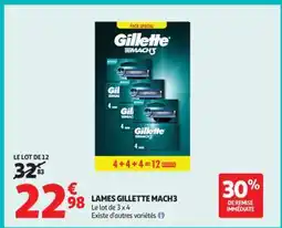 Auchan Lames Gillette Mach3 offre