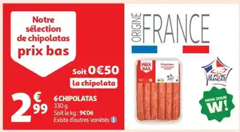 Auchan 6 chipolatas offre