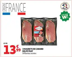 Auchan 3 MAGRETS DE CANARD DELPEYRAT offre
