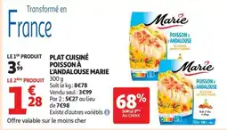 Auchan PLAT CUISINÉ POISSON À L'ANDALOUSE MARIE offre