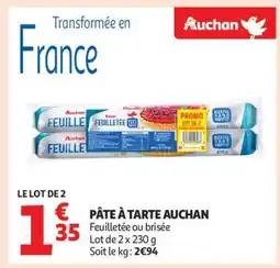 Auchan Pâte À Tarte Auchan offre