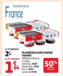 Auchan Plaisir Des Alpes Savoie Yaourt offre