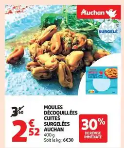 Auchan Moules Décoquillées Cuites Surgelées Auchan offre