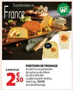Auchan Portions De Fromage offre