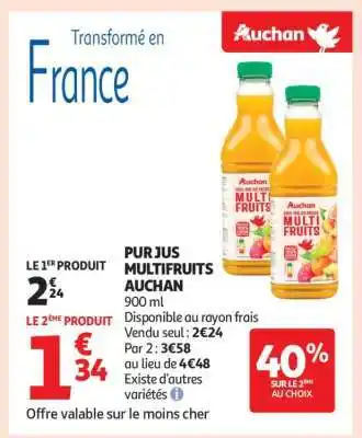Auchan Pur Jus Multifruits Auchan offre