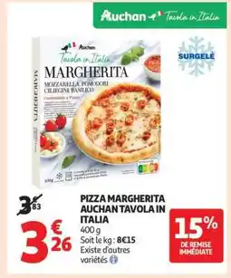 Auchan Pizza Margherita Auchan Tavola In Italia offre