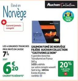 Auchan Saumon Fume De Norvege offre
