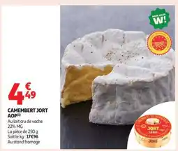Auchan Camembert Jort Aop offre