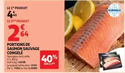 Auchan Portions De Saumon Sauvage Congelé offre