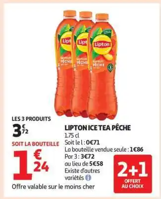 Auchan Lipton Ice Tea Pêche offre