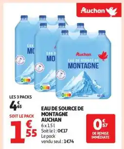 Auchan Eau De Source De Montagne Auchan offre