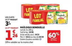 Auchan MAÏS DOUX BONDUELLE offre