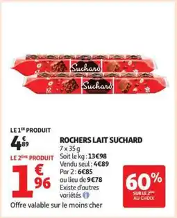 Auchan Rochers Lait Suchard offre
