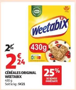 Auchan CÉRÉALES ORIGINAL WEETABIX offre