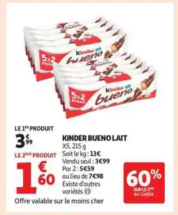 Auchan Kinder Bueno Lait offre