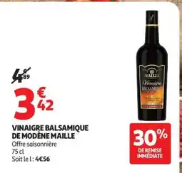Auchan Vinaigre Balsamique De Modène Maille offre