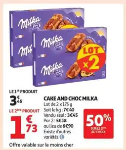 Auchan Cake And Choc Milka offre
