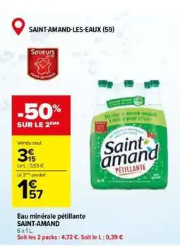 Carrefour Eau minérale pétillante SAINT-AMAND offre