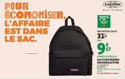 Auchan SAC À DOS PADDED UNI NOIR EASTPAK offre