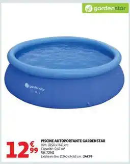 Auchan Piscine Autoportante Gardenstar offre
