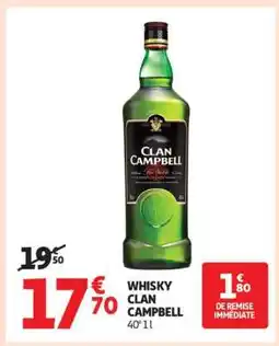 Auchan Whisky Clan Campbell offre
