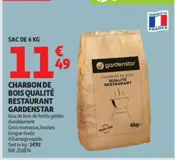 Auchan CHARBON DE BOIS QUALITÉ RESTAURANT GARDENSTAR offre