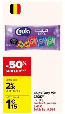 Carrefour Chips Party Mix Croky offre