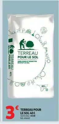 Auchan TERREAU POUR LE SOL 40L offre