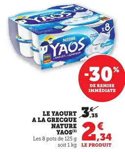 Maximarché Le yaourt a la grecque nature yaos offre