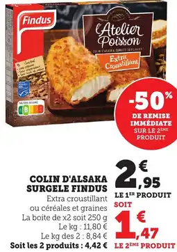 Maximarché Colin d'alsaka surgele findus offre