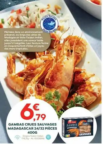 Cabesto Gambas Crues Sauvages Madagascar 24-32 Pièces 400g offre