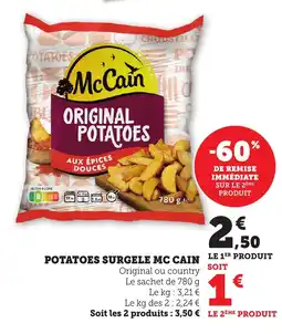 Maximarché Potatoes surgele mc cain offre