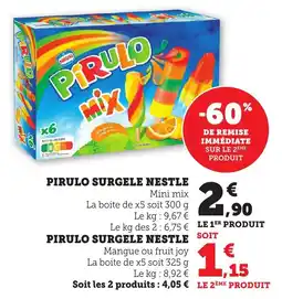 Maximarché Pirulo surgele nestle offre