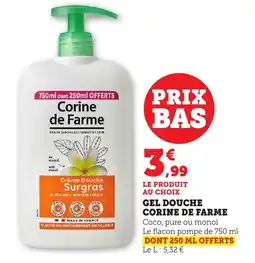 Maximarché Gel douche corine de farme offre