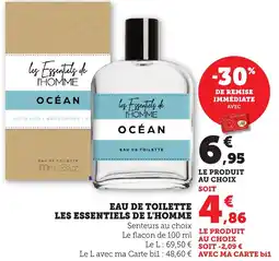Maximarché Eau de toilette les essentiels de l'homme offre