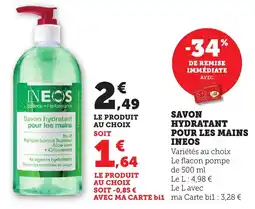 Maximarché Savon hydratant pour les mains ineos offre