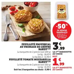 Maximarché Feuilleté provencal au fromage de chèvre randy offre