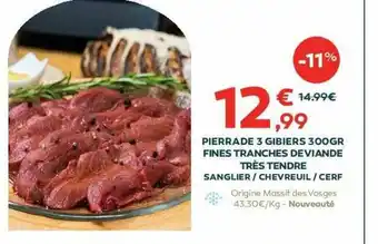 Cabesto Pierrade 3 Gibiers 300gr Fines Tranches De Viande Très Tendre Sanglier - Chevreuil - Cerf offre