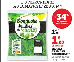 Maximarché Feuille de mache bonduelle offre