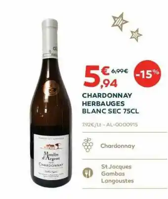 Chardonnay Herbauges Blanc Sec 75 Cl
