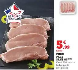 Maximarché Porc pave sans os offre